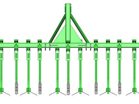 MOUNTED CHISEL CULTIVATOR 3D Model