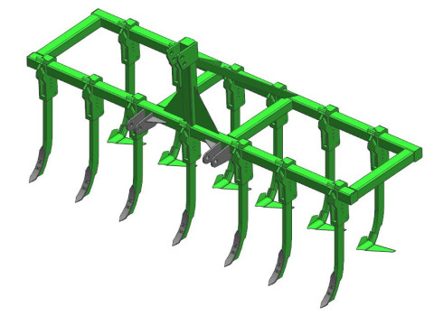 MOUNTED CHISEL CULTIVATOR Modello 3D