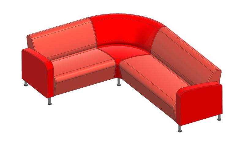 Sofa 3D Модель .c4d .max .obj .3ds .fbx .stl .blend 