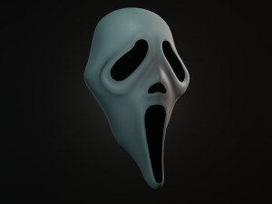The Scream mask Ghostface Modelo 3D