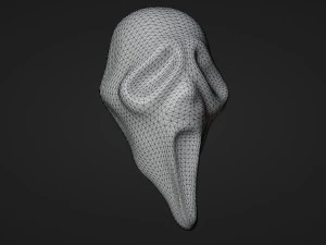 A m&aacute;scara do Grito Ghostface Modelo 3D