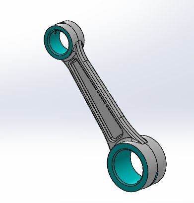 2 stroke engine connecting rod 3D Модель .c4d .max .obj .3ds .fbx .stl .blend 