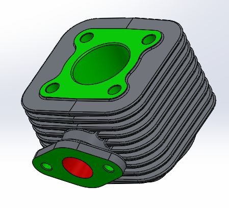 2 stroke engine cylinder 3Dモデル .c4d .max .obj .3ds .fbx .stl .blend 