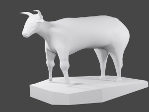 3d cow Modèles 3D en vedette