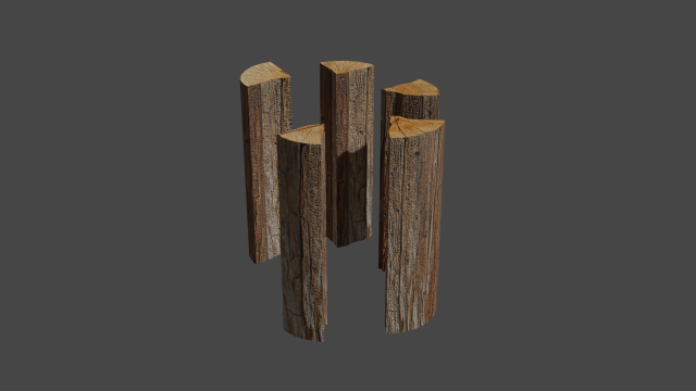 Firewood 3D-Modell .c4d .max .obj .3ds .fbx .stl .blend 