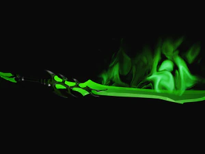 Green fire saber 3D Model