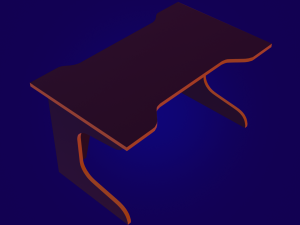 Game table E-Sport Gear Comfy ESG-14 BY for decor or games 3D 模型