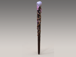 fairy wand - magic wand - nature wand - flower wand Modèle 3D