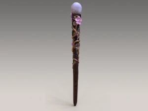 fairy wand - magic wand - nature wand - flower wand 3D Model