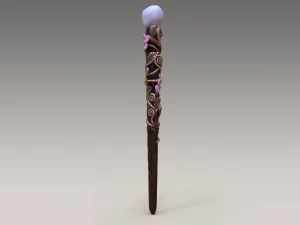 fairy wand - magic wand - nature wand - flower wand 3D Model