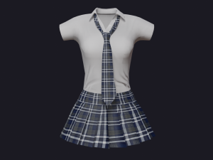 School Uniform Student Uniform Modelo 3D