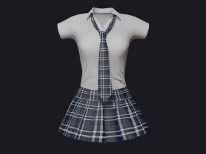 School Uniform Student Uniform 3D Model