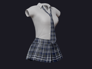 School Uniform Student Uniform 3D Model
