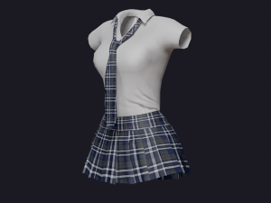 School Uniform Student Uniform 3D Model