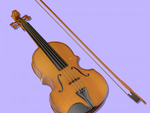 Stylized Violin 3D Model