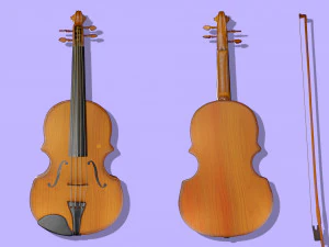 Stylized Violin 3D Model