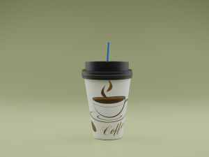 A glass of coffee 3Dモデル