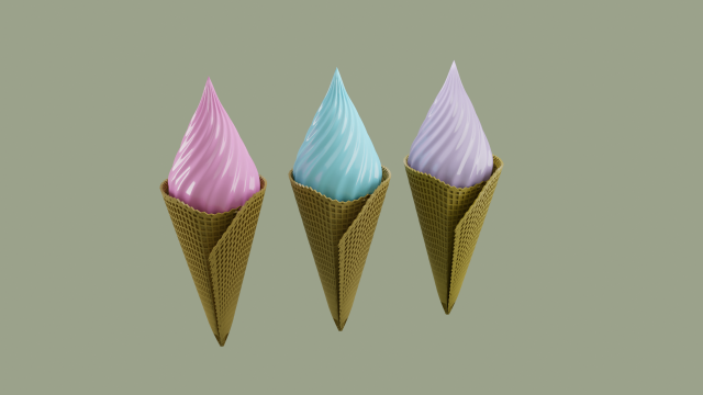 Ice cream 3D-Modell .c4d .max .obj .3ds .fbx .stl .blend 