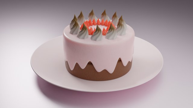 Cake 3D Model .c4d .max .obj .3ds .fbx .stl .blend 