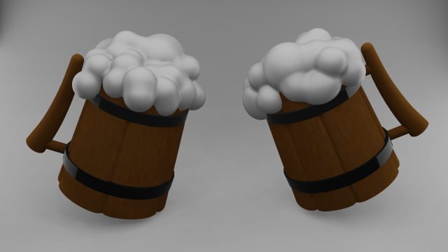 Beer mug 3D Model .c4d .max .obj .3ds .fbx .stl .blend 