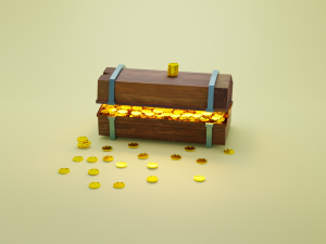 Chest of gold 3D Model