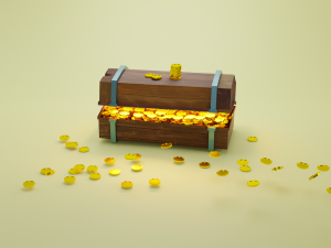 Chest of gold 3D Model