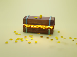 Chest of gold 3D Model