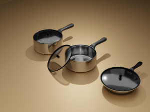frying pan 3D मॉडल