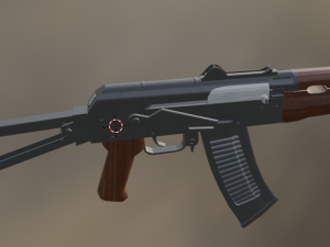 Lowpoly AKS74U 3D Model