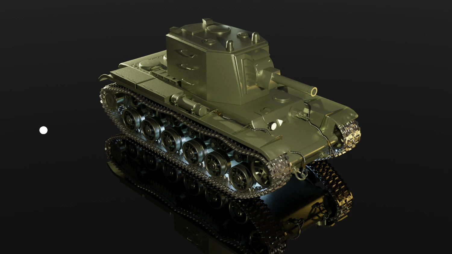 Tank KV-2 3D Model .c4d .max .obj .3ds .fbx .stl .blend