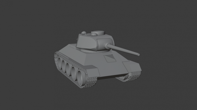 T-34-85 3D Модель .c4d .max .obj .3ds .fbx .stl .blend