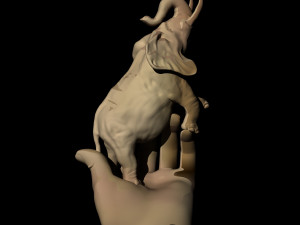 Elephant in hand 3Dモデル