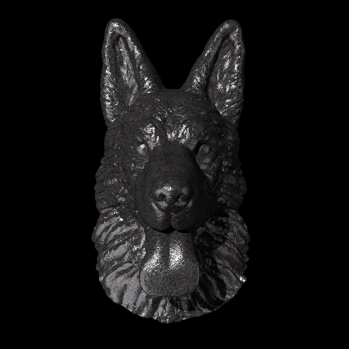 Dog pastor aleman 3D Print Model .c4d .max .obj .3ds .fbx .stl .blend