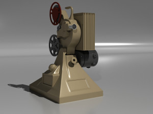 Vintage School Film Projector 3D Model