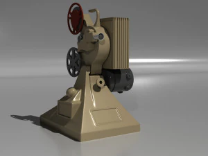 Vintage School Film Projector 3D Model