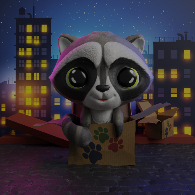 Raccoon 3D Model .c4d .max .obj .3ds .fbx .stl .blend 