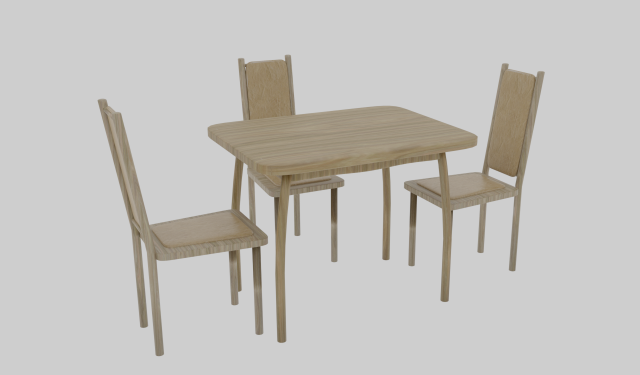 Dining furniture 3D 模型 .c4d .max .obj .3ds .fbx .stl .blend 