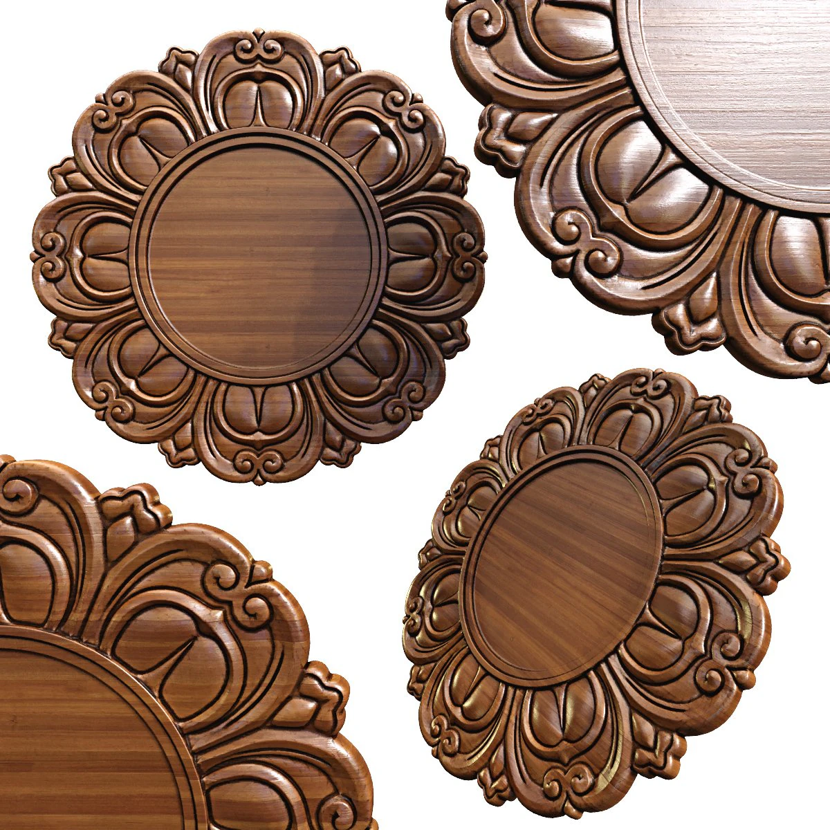 Ceiling Medallion 01 3D Model .c4d .max .obj .3ds .fbx .stl .blend 