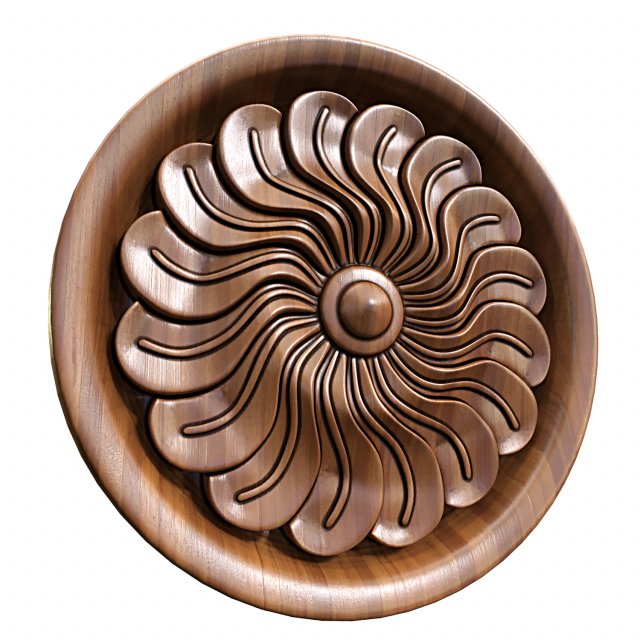 Ceiling Medallion 02 Model 3D .c4d .max .obj .3ds .fbx .stl .blend 