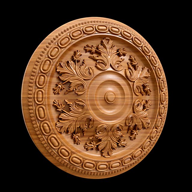 Ceiling Medallion 05 3D Model .c4d .max .obj .3ds .fbx .stl .blend