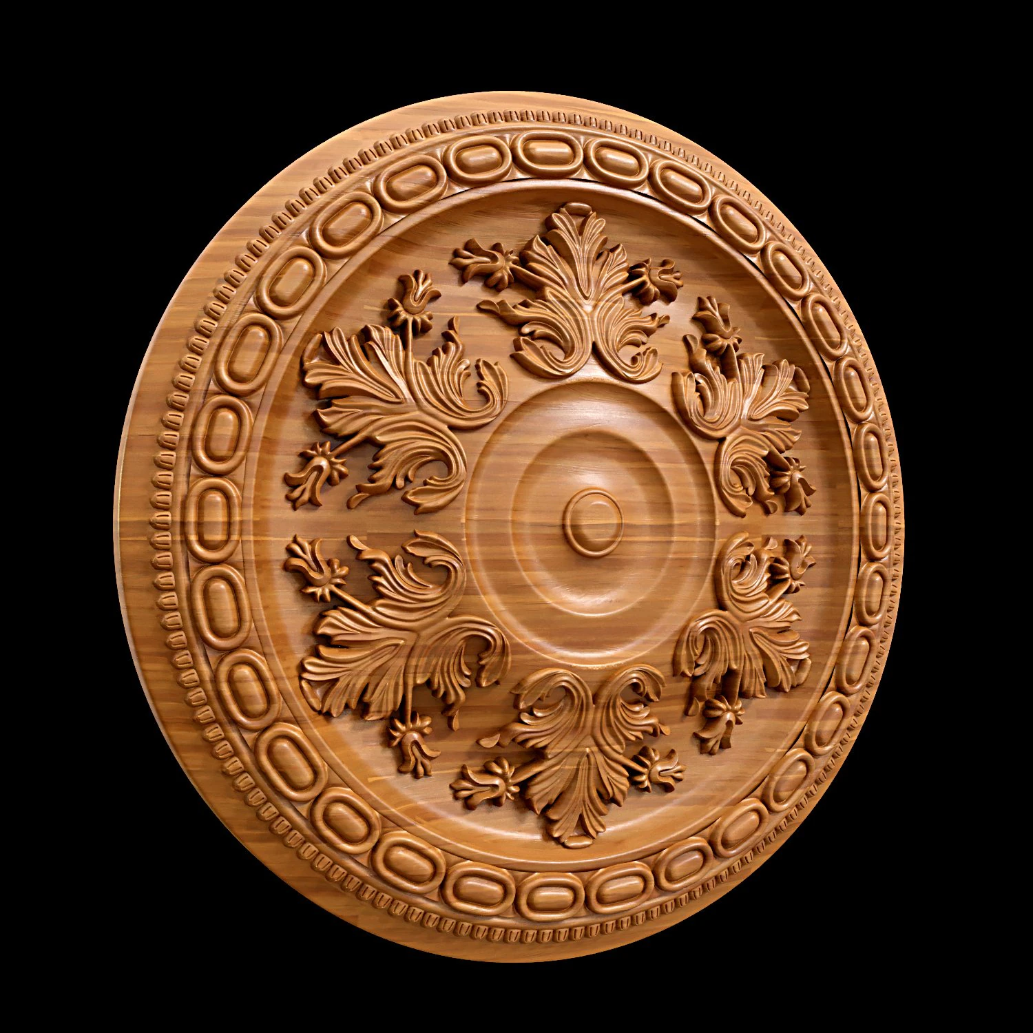 Ceiling Medallion 05 3D Model .c4d .max .obj .3ds .fbx .stl .blend 