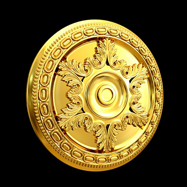 Ceiling Medallion 066 Model 3D .c4d .max .obj .3ds .fbx .stl .blend 