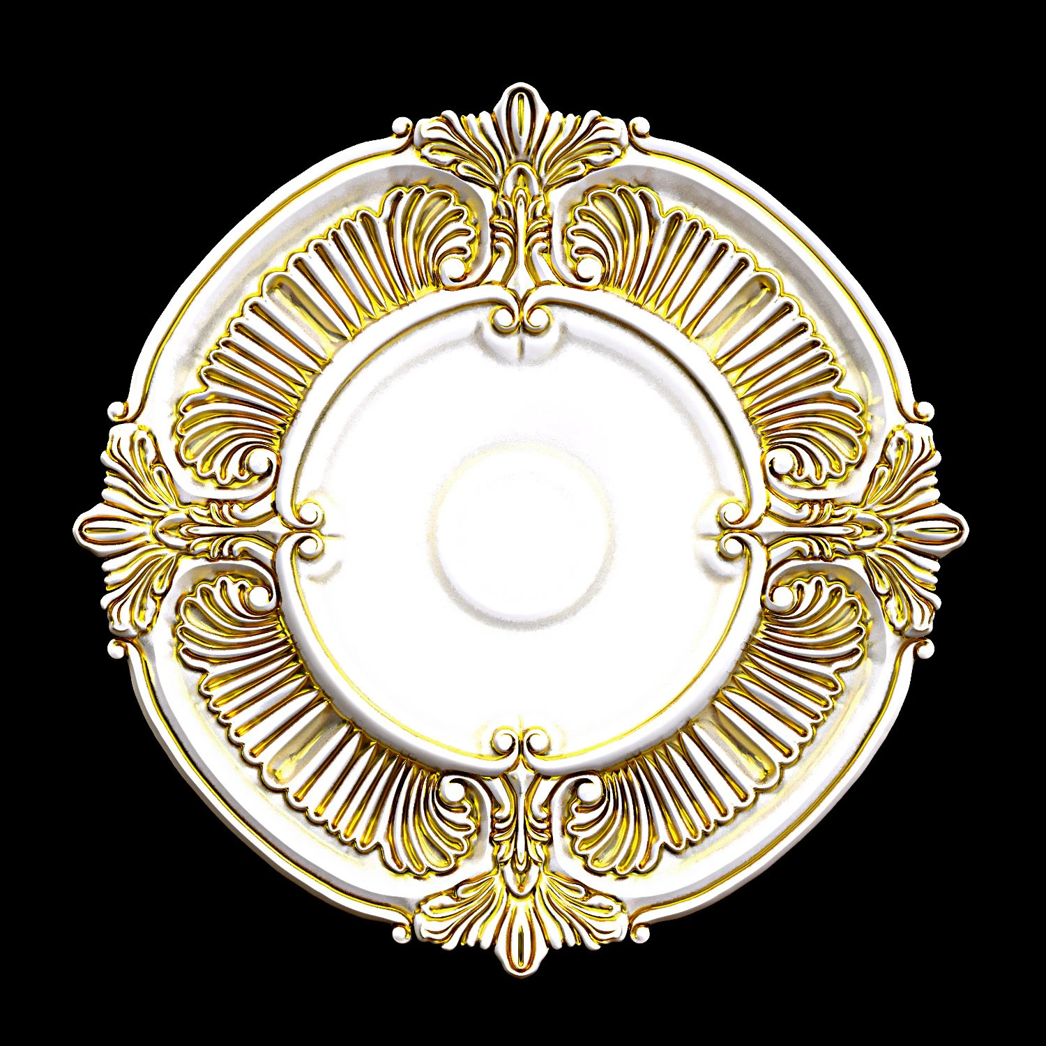 Ceiling Medallion 09 3D Model .c4d .max .obj .3ds .fbx .stl .blend 