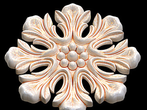 Rosette Wood 1546 3D Model