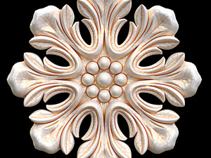 Rosette Wood 1546 3D Model