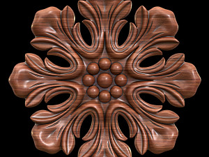 Rosette Wood 1546 3D Model
