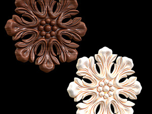 Rosette Wood 1546 3D Model