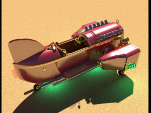 Steampunk boat tail racer 3D Модель