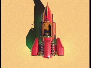 Steampunk boat tail racer Modèle 3D