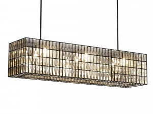 Adeline Crystal Rectangular Chandelier 3D Model